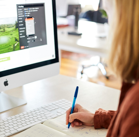 Designer working with Pixel Together