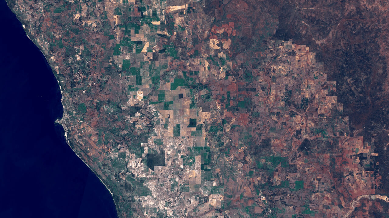 DAS platform satellite image of Geraldton zone in Western Australia
