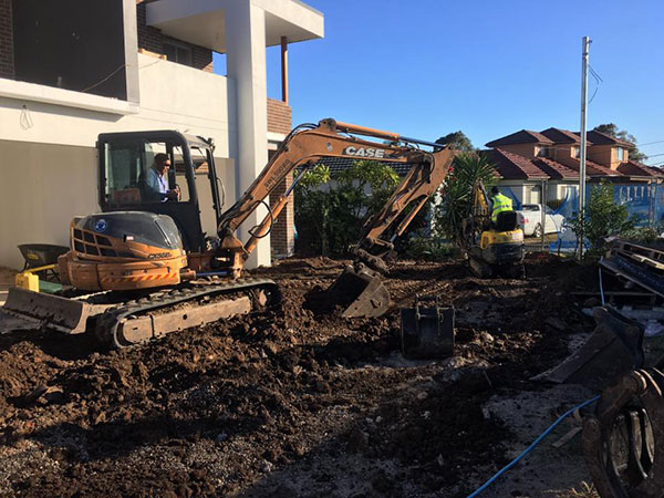 mega work construction earthmoving equipment hire demolition in Sydney