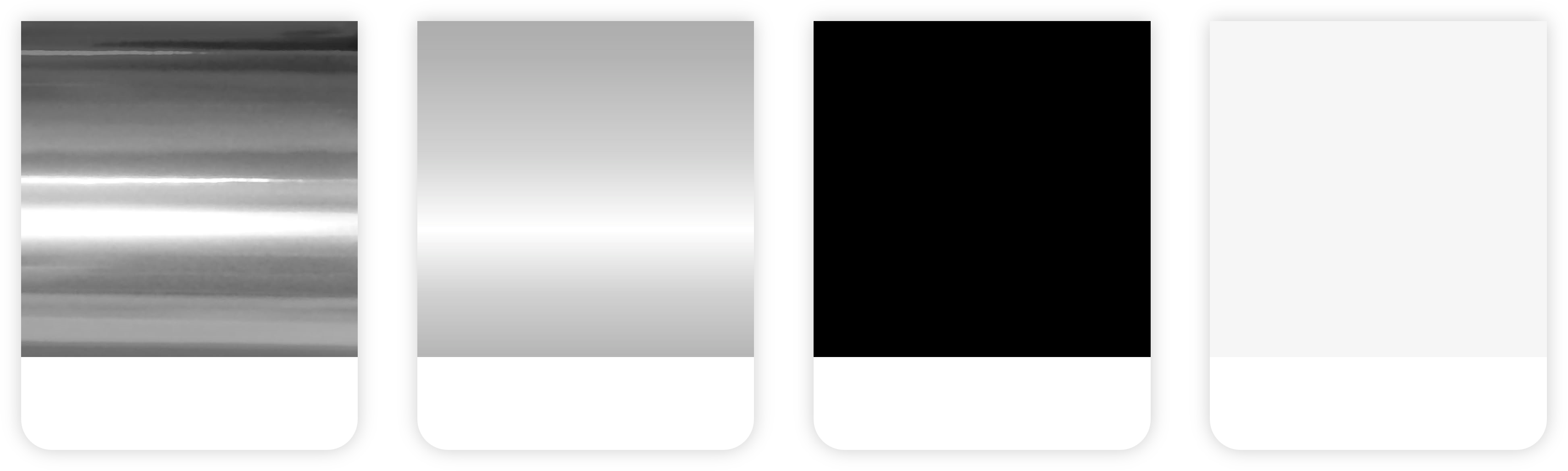 Colours and finishes available for spigots, latches and hinges on our range of frameless glass pool fencing